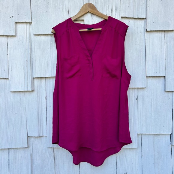 Torrid Sleeveless V Neck Pink Blouse Top Plus Size 2 - Picture 2 of 5